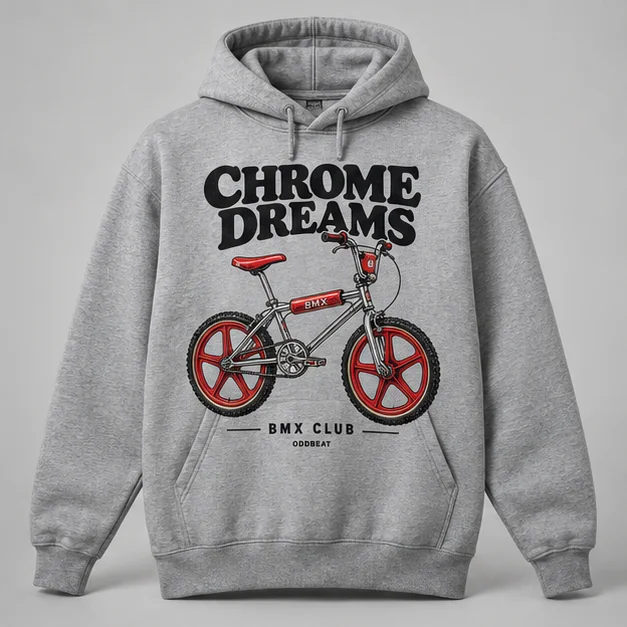 Chrome Dreams Hoodie concept mockup