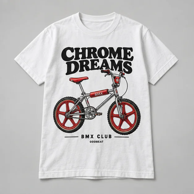 Chrome Dreams Tee concept mockup