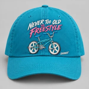 Never Too Old To Freestyle Cap concept mockup
