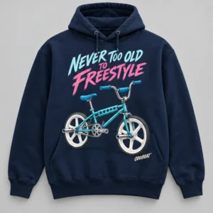 Never Too Old To Freestyle Hoodie concept mockup