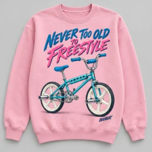 Never Too Old To Freestyle Sweatshirt concept mockup