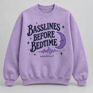 Basslines Before Bedtime Sweatshirt concept mockup