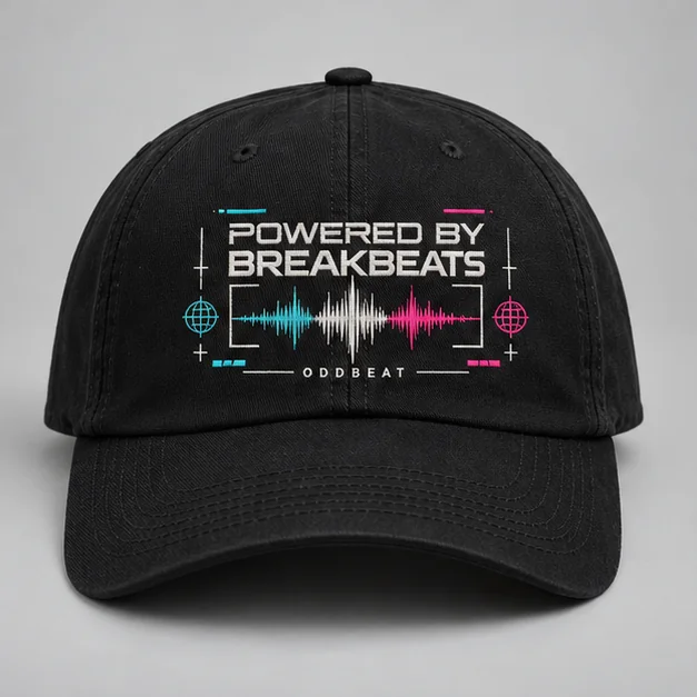 Powered By Breakbeats Cap concept mockup