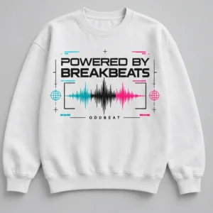Powered By Breakbeats Sweatshirt concept mockup
