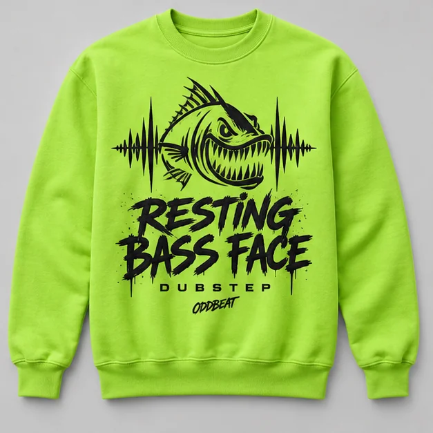 Resting Bass Face Sweatshirt concept mockup