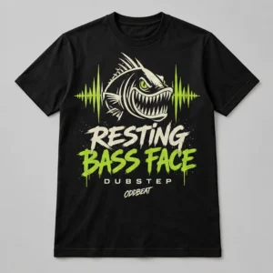 Resting Bass Face Tee concept mockup