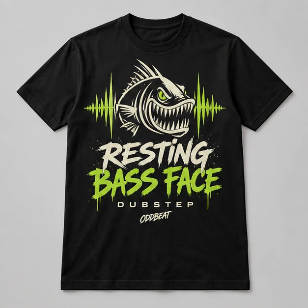 Resting Bass Face Tee concept mockup