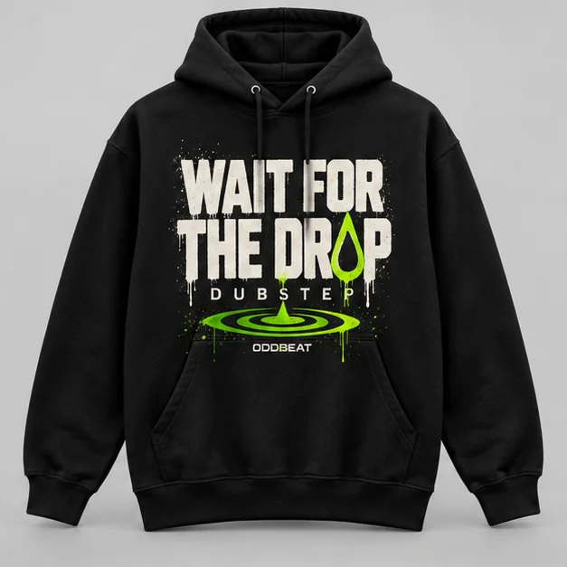 Wait For The Drop Hoodie concept mockup