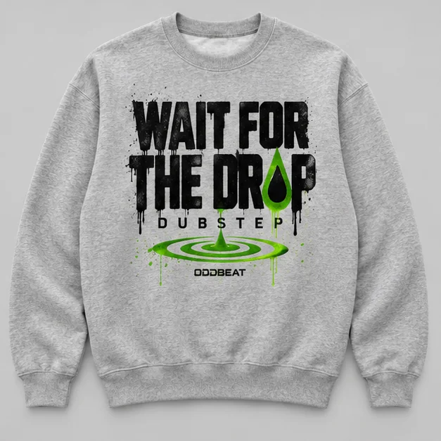 Wait For The Drop Sweatshirt concept mockup