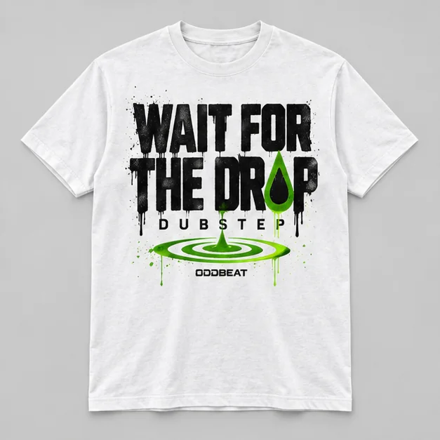Wait For The Drop Tee concept mockup