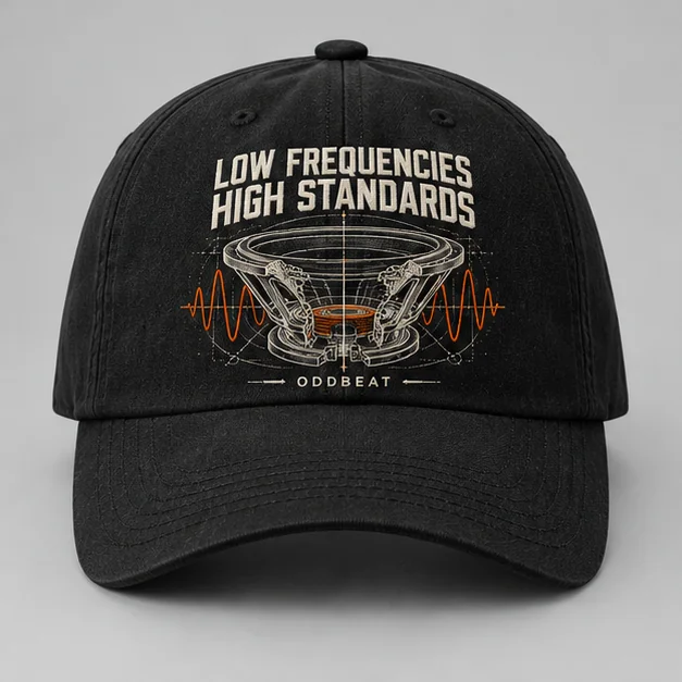 Low Frequencies High Standards Cap concept mockup