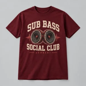 Sub Bass Social Club Tee concept mockup