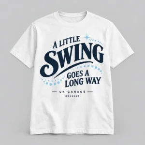 A Little Swing Goes A Long Way Tee concept mockup