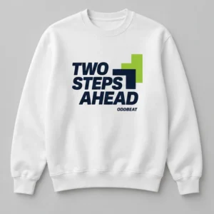 Two Steps Ahead Sweatshirt concept mockup