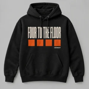 Four To The Floor Hoodie concept mockup