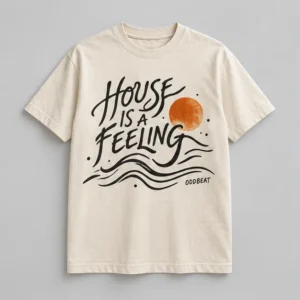 House Is A Feeling Tee concept mockup