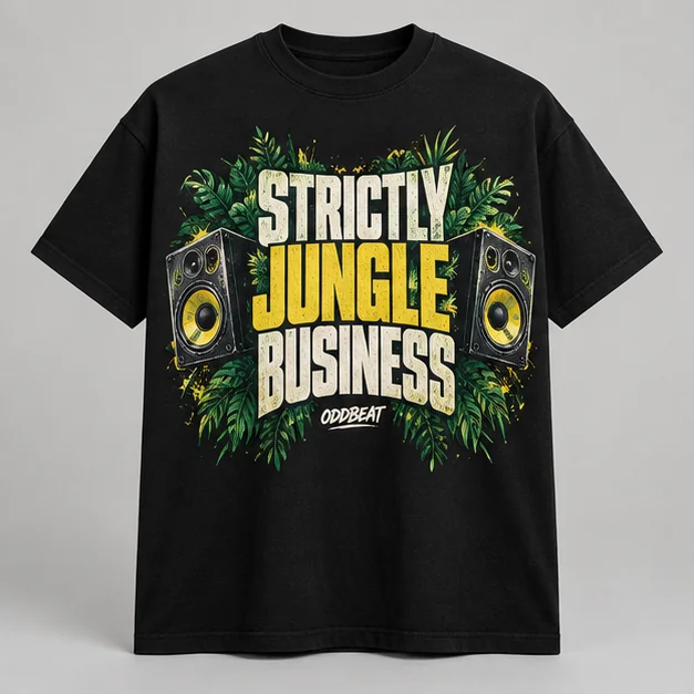 Strictly Jungle Business Tee concept mockup