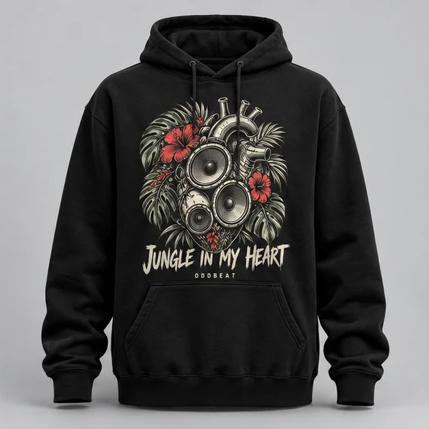 Jungle In My Heart Hoodie concept mockup