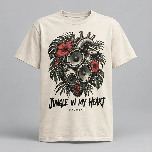 Jungle In My Heart Tee concept mockup