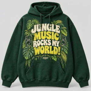 Jungle Rocks My World Hoodie concept mockup