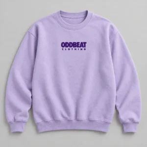 Signature Sweatshirt — Lilac in Lilac / Deep Purple with signature Oddbeat logo — concept mockup