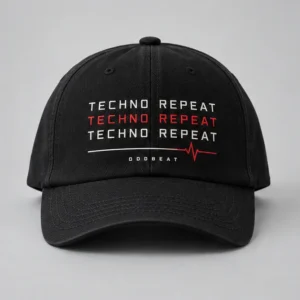 TECHNO Repeat Cap concept mockup