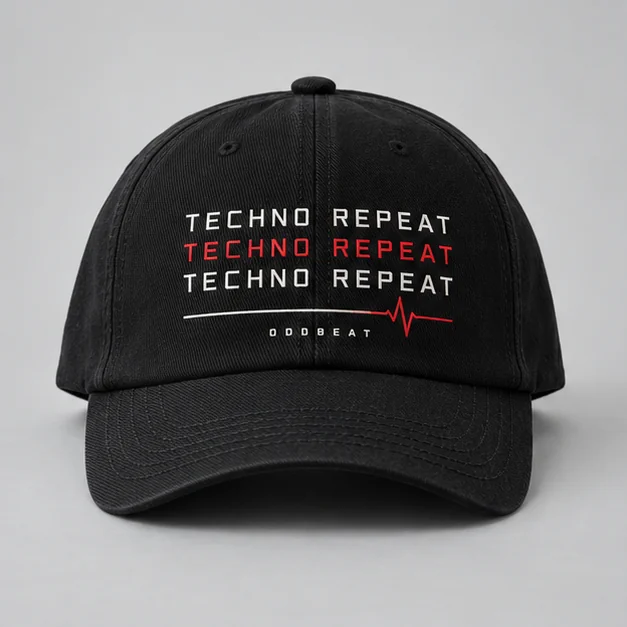 TECHNO Repeat Cap concept mockup