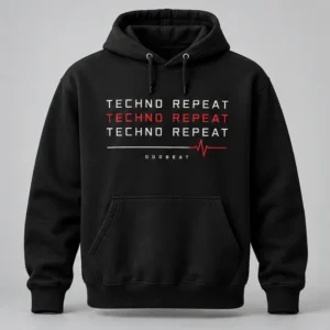TECHNO Repeat Hoodie concept mockup