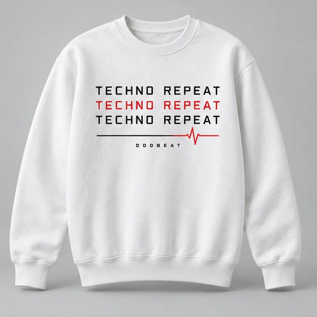 TECHNO Repeat Sweatshirt concept mockup