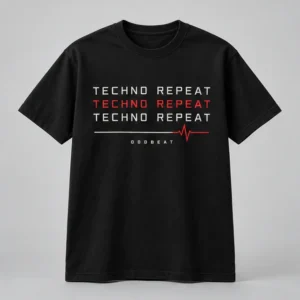 TECHNO Repeat Tee concept mockup