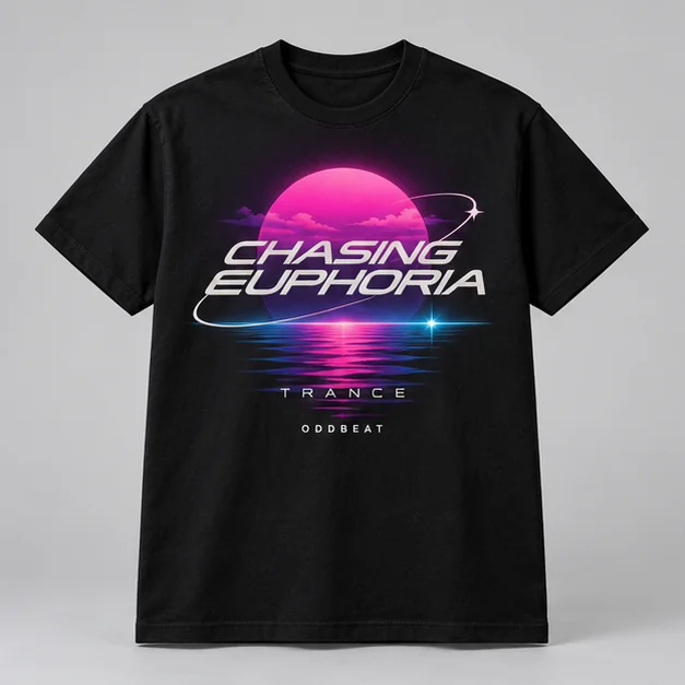 Chasing Euphoria Tee concept mockup