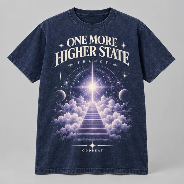 One More Higher State Tee concept mockup